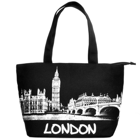 Backpack City of London Original Robin Ruth Brand  Medium Black Red