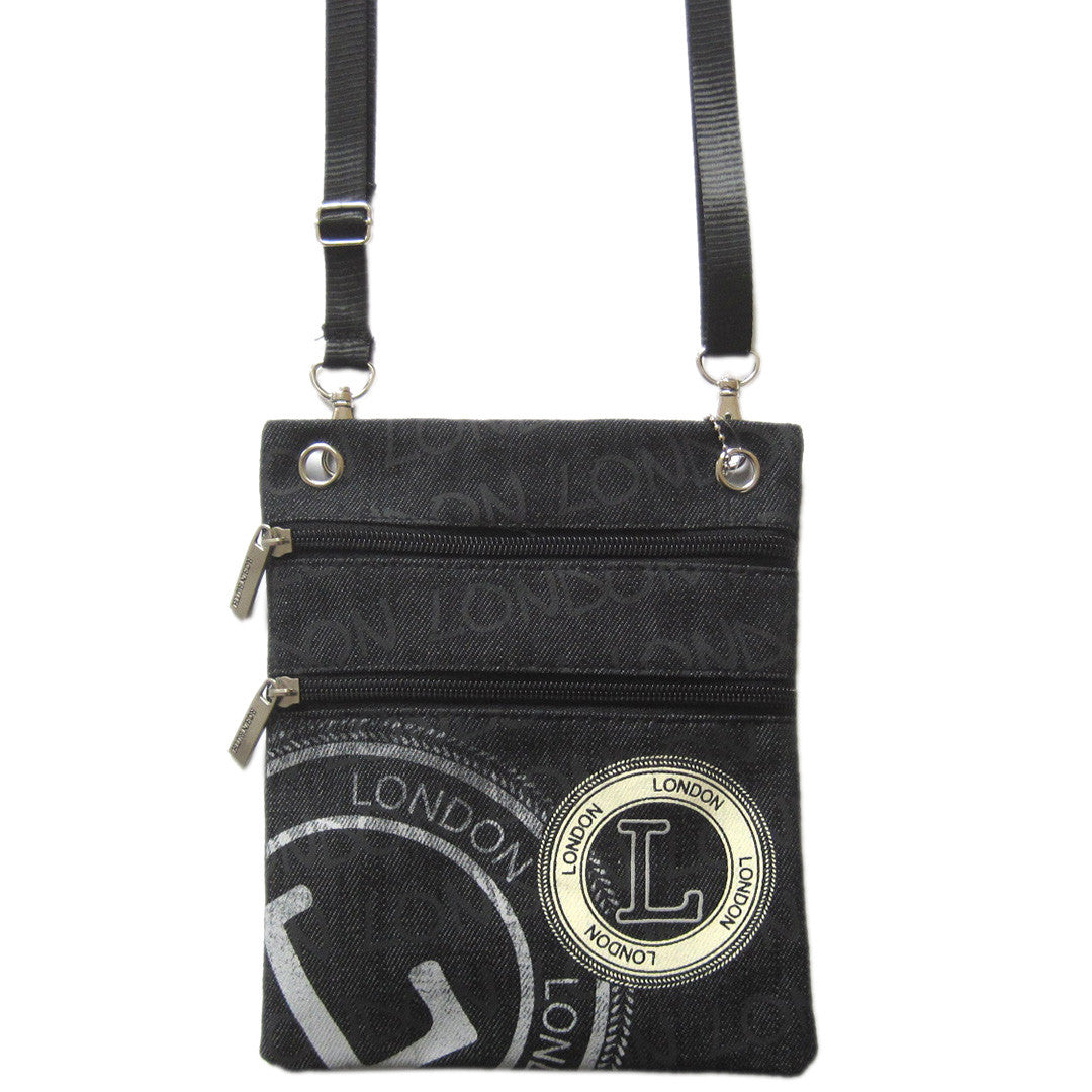 Original Robin Ruth Brand London Neck Pouch Black Grey