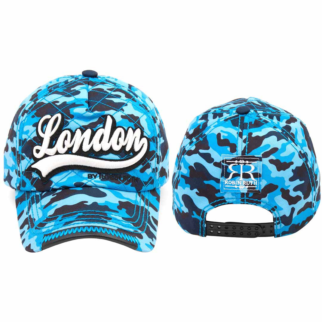 Original Robin Ruth Brand London Camouflage Baseball Cap Royal Blue