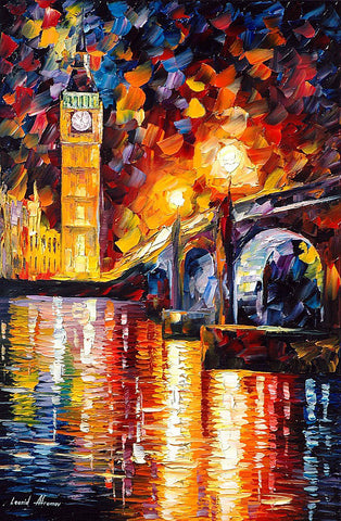 BIG BEN, London oil painting Thick Canvas, oil or Acrylic colors unsigned