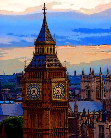 BIG BEN, London oil painting Thick Canvas, oil or Acrylic colors unsigned