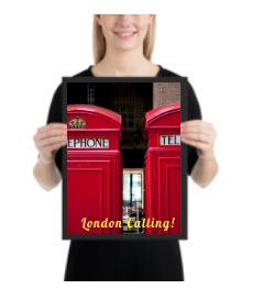 LONDON CALLING EXCLUSIVE  PHOTO PRINT FRAMED - London Art and Souvenirs