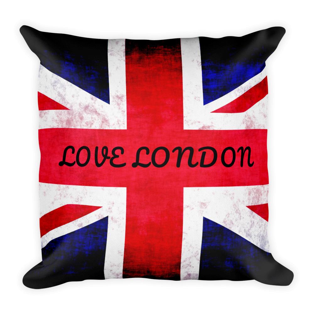 LOVE LONDON UNION JACK PREMIUM PILLOW - London Art and Souvenirs
