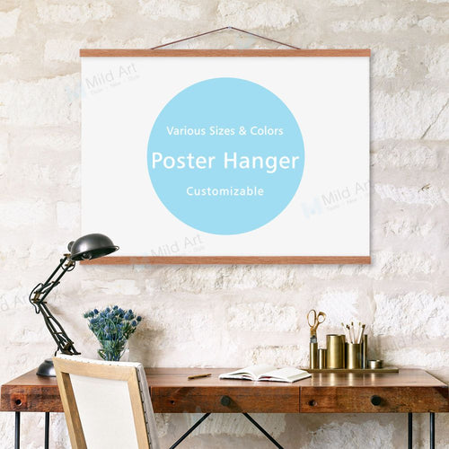 Wooden Magnetic Posters Frames Modern Big Photo Pictures Canvas Painting Hanger