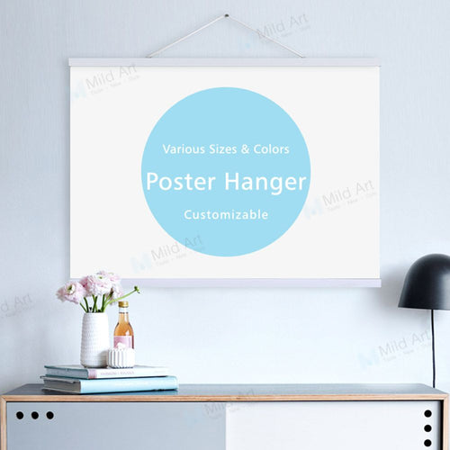 Wooden Magnetic Posters Frames Modern Big Photo Pictures Canvas Painting Hanger