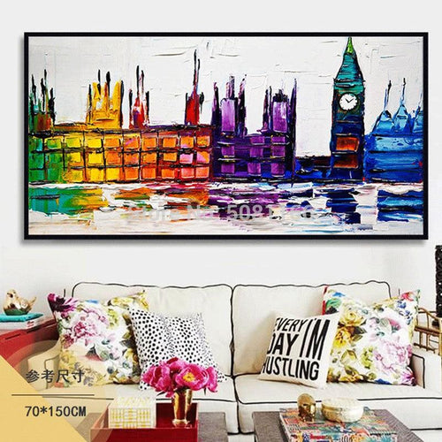 BEAUTIFULLY HAND PAINTED LONDON OIL PAINTING - London Art and Souvenirs