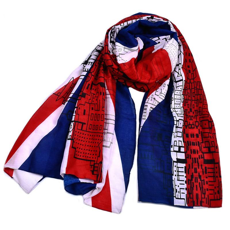 ELEGANT UNION JACK COTTON SCARF