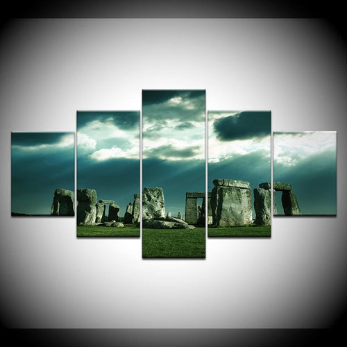 Stonehenge 5 Piece High Quality  Art Canvas Print FRAMED - London Art and Souvenirs
