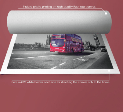 CANVAS PRINT OF FAMOUS LONDON RED BUS ON WESTMINISTER BRIDGE - London Art and Souvenirs