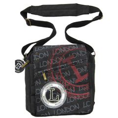 Original Robin Ruth Brand London Messenger Bag -small Black-Fuchia