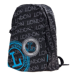 Backpack  L for London Stamp Grey Blue - London Art and Souvenirs