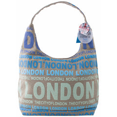 STYLISH LONDON SLING BAG BEIGE-BLUE