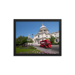 CLASSIC RED BUS IN LONDON PHOTO PRINT FRAMED - London Art and Souvenirs