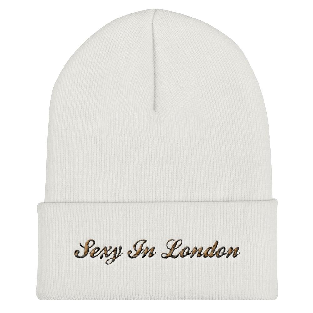 SEXY IN LONDON CUFFED BEANIE HAT - London Art and Souvenirs