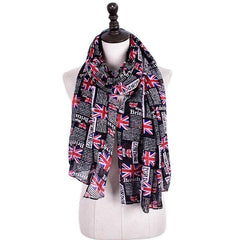 LONDON THEMED  LONG LUXURY SCARF - London Art and Souvenirs