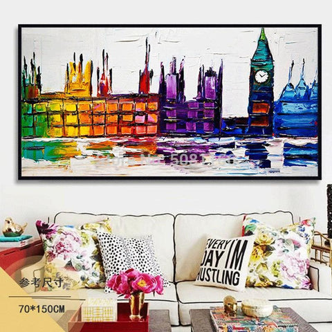 BIG BEN, London oil painting Thick Canvas, oil or Acrylic colors unsigned