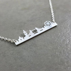Hot Fashion Golden London Skyline Stainless Steel Chain Necklace - London Art and Souvenirs