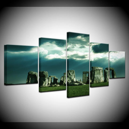 Stonehenge 5 Piece High Quality  Art Canvas Print FRAMED - London Art and Souvenirs